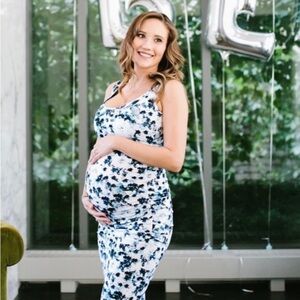 Isabella Oliver Floral Maternity Tank Dress Size 4